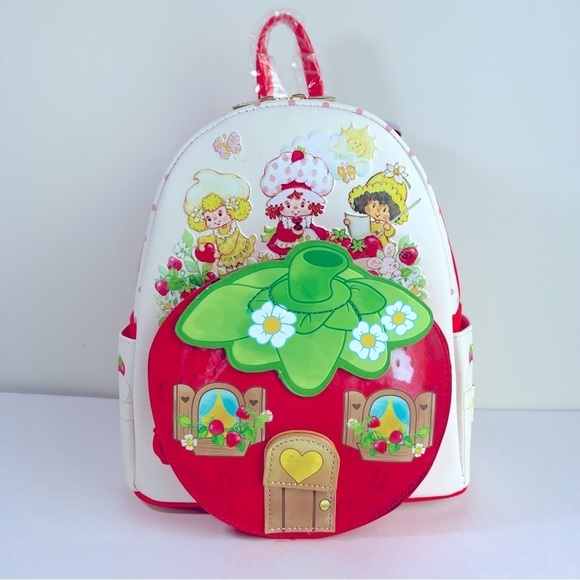 Loungefly Handbags - NWT Loungefly Strawberry Shortcake Strawberry House Mini Backpack